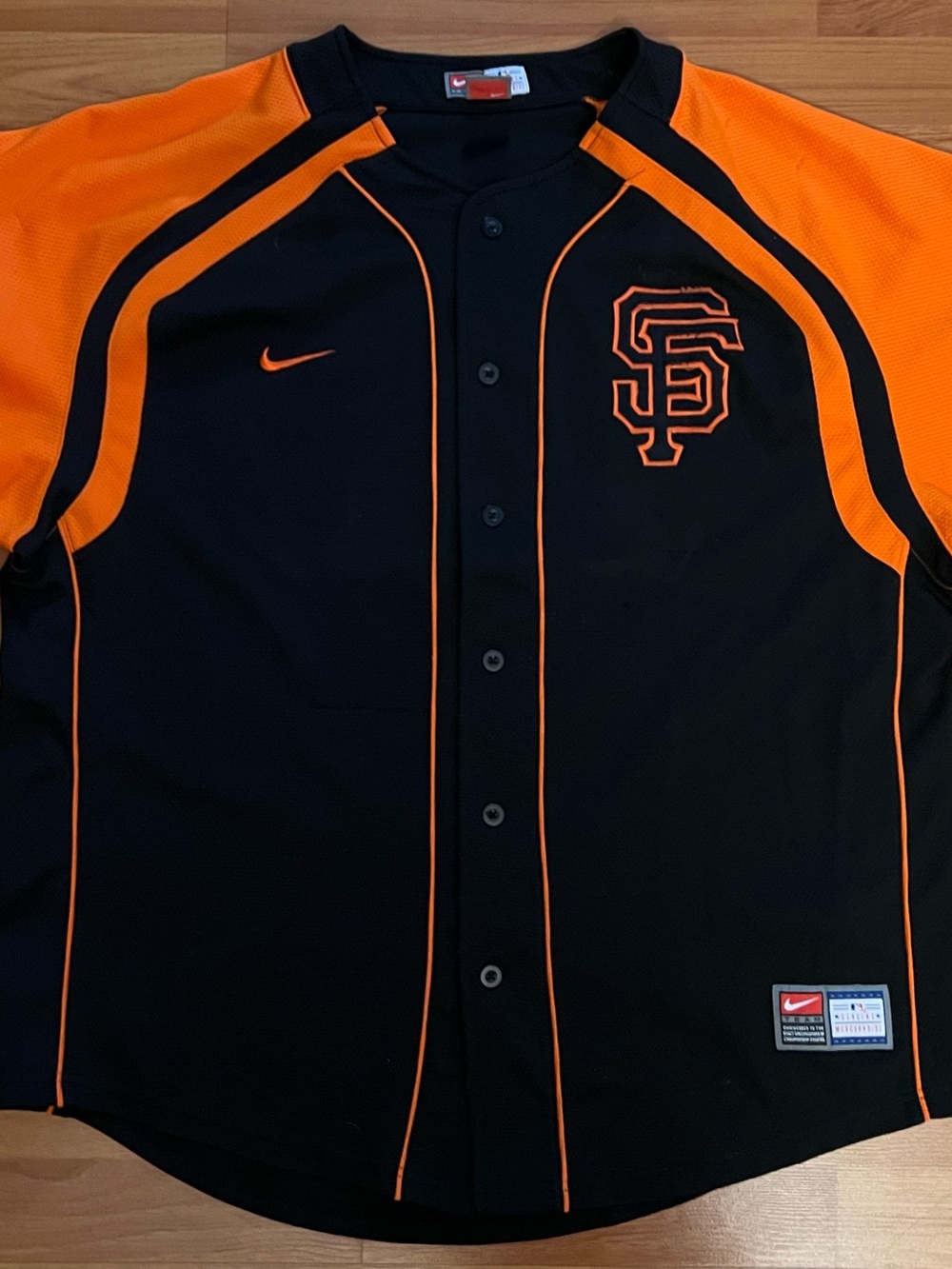Vintage Y2K Nike MLB San Francisco Giants Black Orange Baseball Jersey Stitched